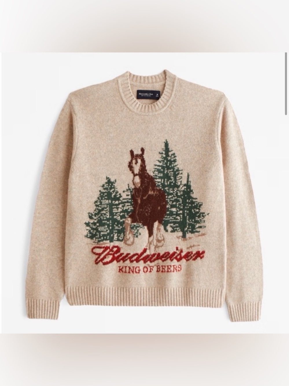 Abercrombie Budweiser Clydesdale sweater